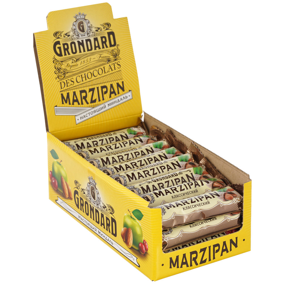  TM Grondard     (9389) Батончики глазированные Марципановые Классика, (24шт по 50г)      в Кстове
