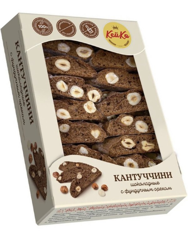 №3 Кей Ко Кантуччини шоколадные с фундучным орехом, 200г  в Кстове