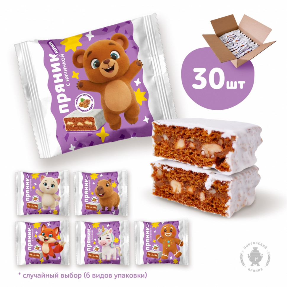  Пряник МИНИ  коробка (30шт по 60г) в Кстове